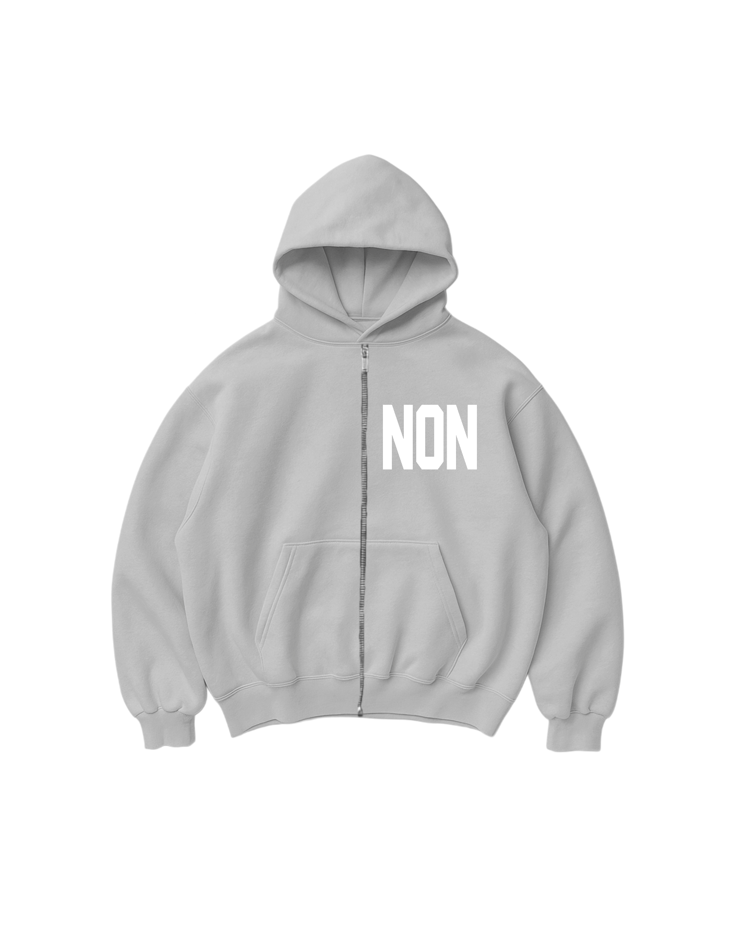 BOXING ZIP UP - GREY & WHITE