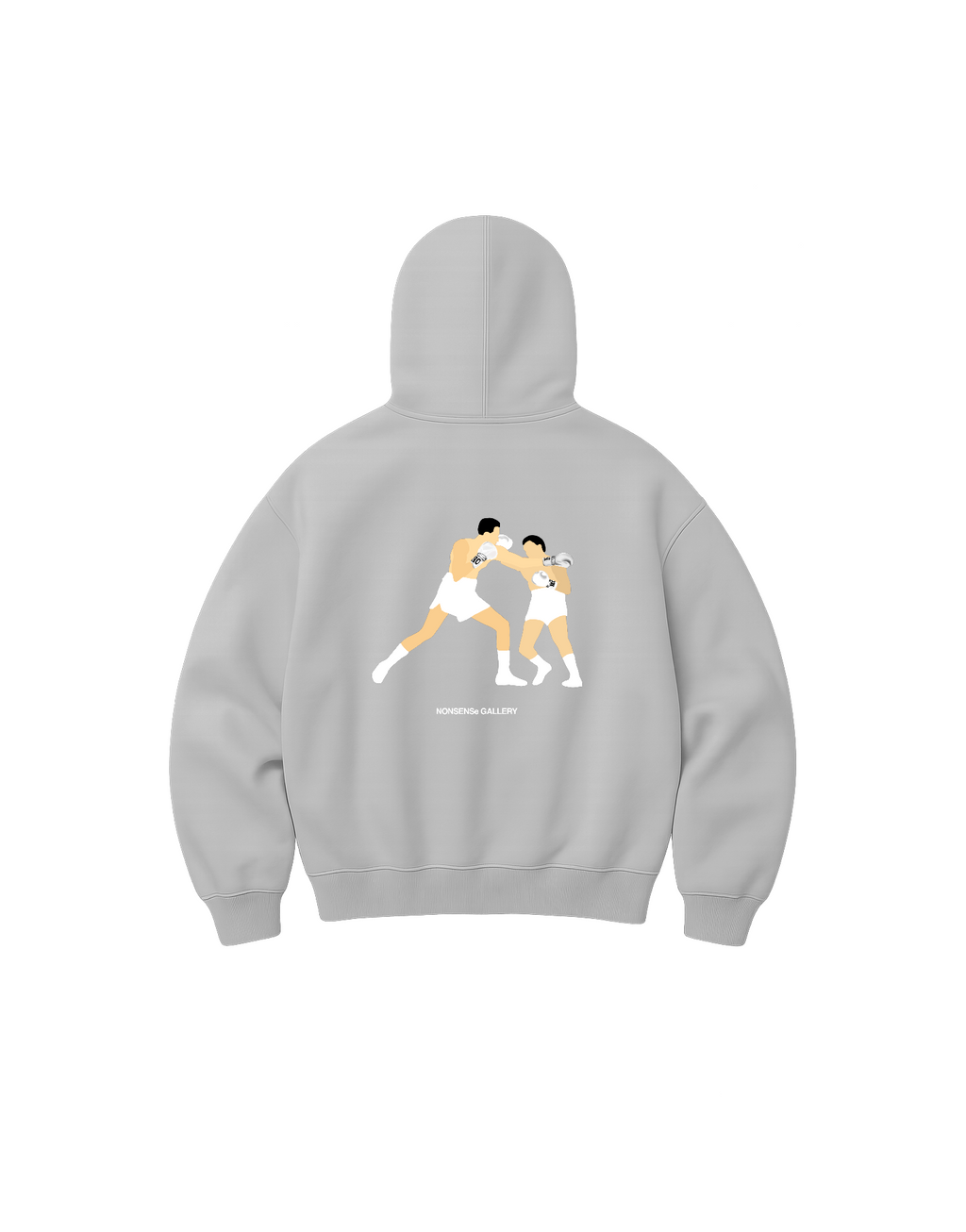 BOXING ZIP UP - GREY & WHITE