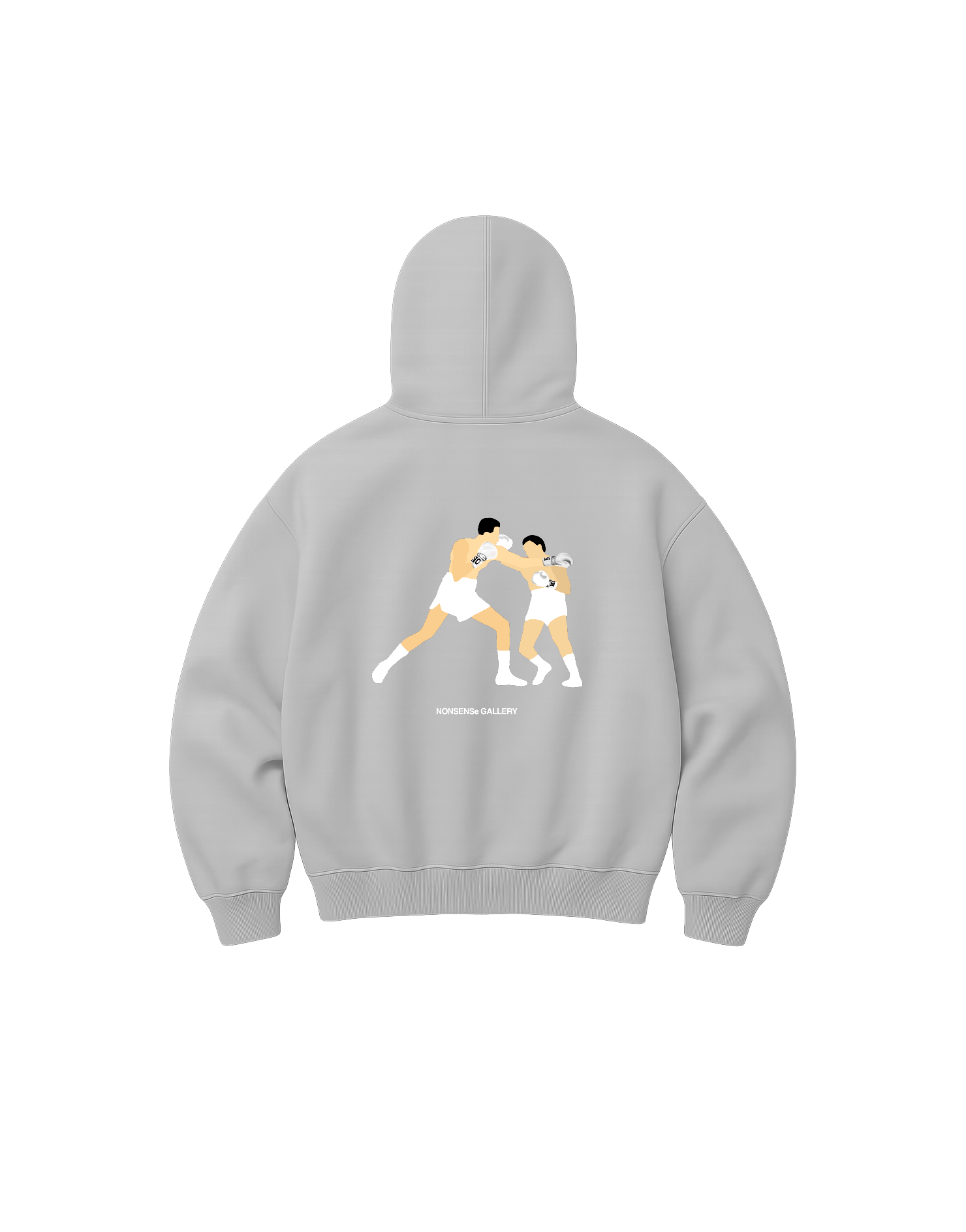 BOXING ZIP UP - GREY & WHITE