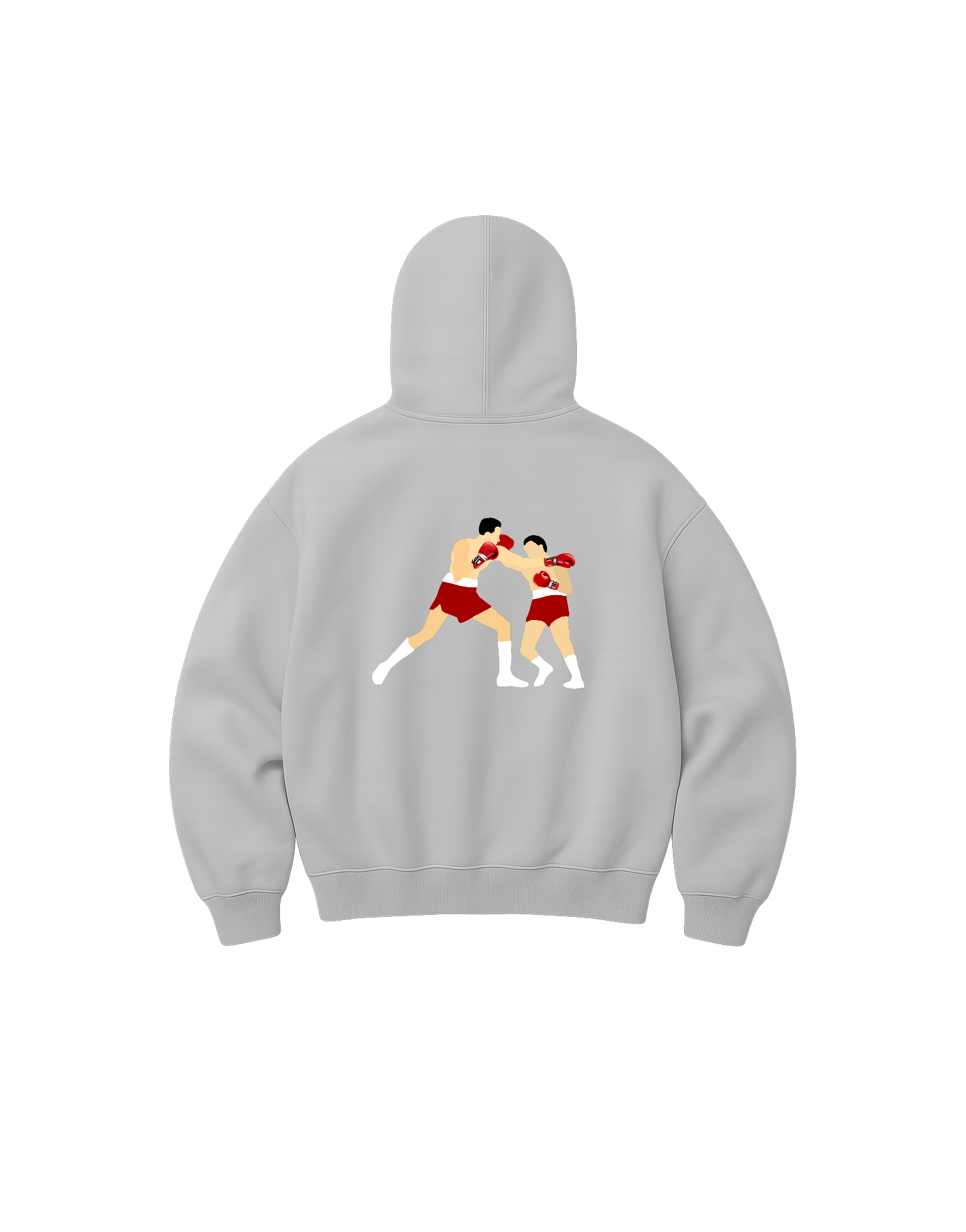 BOXING ZIP UP - GREY + RED