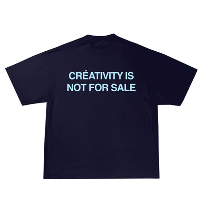 "NOT FOR SALE" T-SHIRT - blue with blue